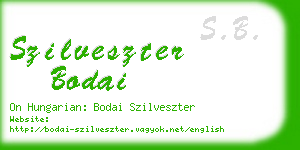 szilveszter bodai business card